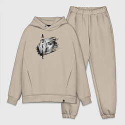 Мужской костюм оверсайз Adele лицо