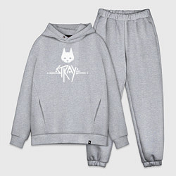 Мужской костюм оверсайз Stray: White Logo