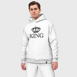 Мужской костюм оверсайз KING Парные Король, цвет: белый — фото 2
