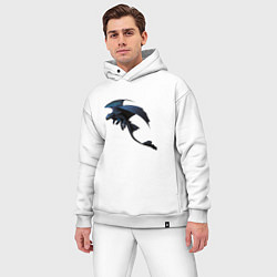 Мужской костюм оверсайз Беззубик расправил крылья, цвет: белый — фото 2