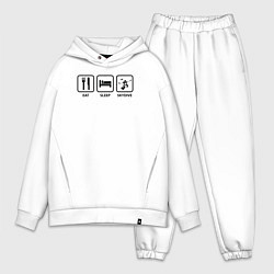 Мужской костюм оверсайз Есть Спать Прыгать с парашютом