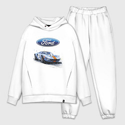 Мужской костюм оверсайз Ford Motorsport цвета белый — фото 1