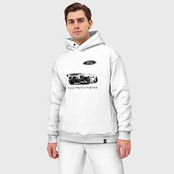 Мужской костюм оверсайз Ford Performance Racing team, цвет: белый — фото 2