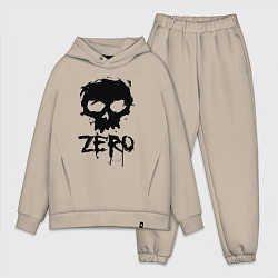 Мужской костюм оверсайз Zero skull, цвет: миндальный