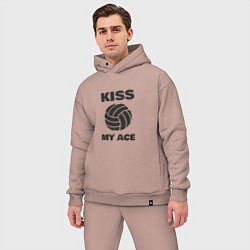 Мужской костюм оверсайз Volleyball - Kiss My Ace, цвет: пыльно-розовый — фото 2
