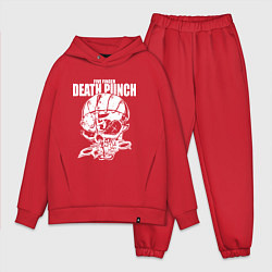 Мужской костюм оверсайз Five Finger Death Punch Groove metal, цвет: красный