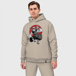 Мужской костюм оверсайз Тенген Японский стиль, цвет: миндальный — фото 2