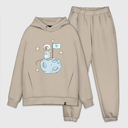 Мужской костюм оверсайз Мышь-космонавт