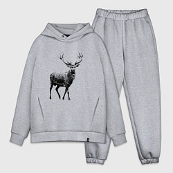 Мужской костюм оверсайз Черный олень Black Deer