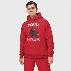 Мужской костюм оверсайз POOL NINJA, цвет: красный — фото 2