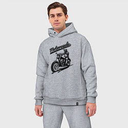 Мужской костюм оверсайз Motorcycle Cool rider, цвет: меланж — фото 2