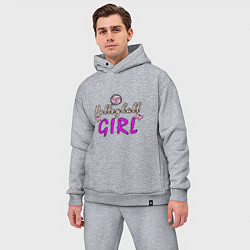 Мужской костюм оверсайз Volleyball - Girl, цвет: меланж — фото 2