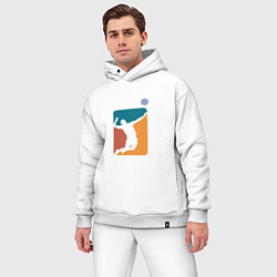 Мужской костюм оверсайз Volleyball - Player, цвет: белый — фото 2