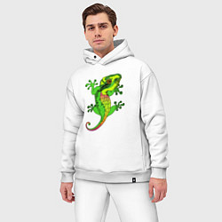 Мужской костюм оверсайз Ящерица Lizard, цвет: белый — фото 2