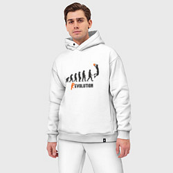 Мужской костюм оверсайз Баскетбольная революция, цвет: белый — фото 2