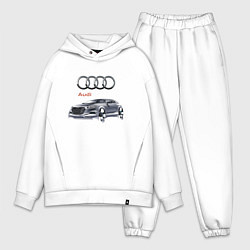 Мужской костюм оверсайз Audi Germany Car, цвет: белый