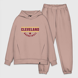 Мужской костюм оверсайз Cleveland - Basketball, цвет: пыльно-розовый