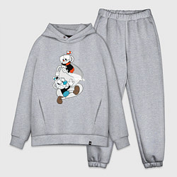 Мужской костюм оверсайз Чашки Cuphead, цвет: меланж