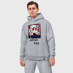 Мужской костюм оверсайз HELLTAKER HORNY JAIL, цвет: меланж — фото 2