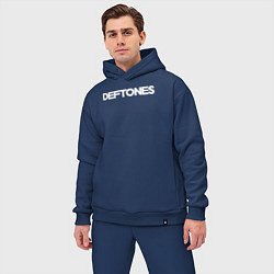 Мужской костюм оверсайз Deftones hard rock, цвет: тёмно-синий — фото 2