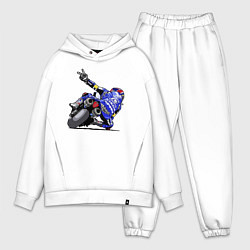Мужской костюм оверсайз Yamaha racing team Racer, цвет: белый