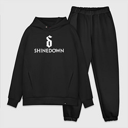 Мужской костюм оверсайз Shinedown логотип с эмблемой, цвет: черный