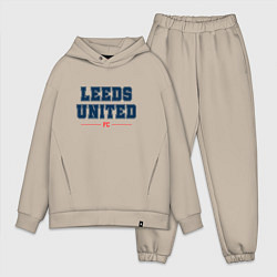 Мужской костюм оверсайз Leeds United FC Classic, цвет: миндальный