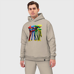 Мужской костюм оверсайз GAME POPPY PLAYTIME Mini Huggies, цвет: миндальный — фото 2