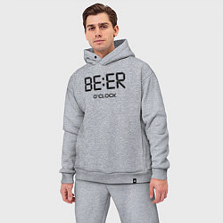 Мужской костюм оверсайз Beer oclock, цвет: меланж — фото 2
