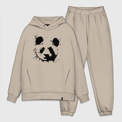 Мужской костюм оверсайз Прикольный панда - клякса