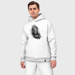 Мужской костюм оверсайз Оффроад акварель, цвет: белый — фото 2