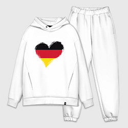 Мужской костюм оверсайз Сердце - Германия, цвет: белый