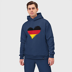 Мужской костюм оверсайз Сердце - Германия, цвет: тёмно-синий — фото 2