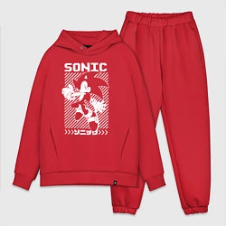 Мужской костюм оверсайз Sonic - game, цвет: красный