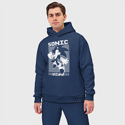 Мужской костюм оверсайз Sonic - game, цвет: тёмно-синий — фото 2