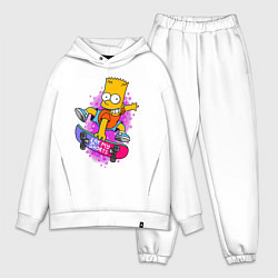 Мужской костюм оверсайз Барт Симпсон на скейтборде - Eat my shorts!
