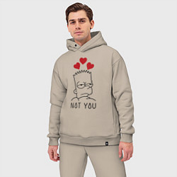 Мужской костюм оверсайз Bart Simpson - not you!, цвет: миндальный — фото 2