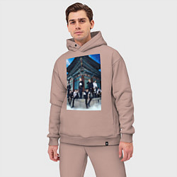Мужской костюм оверсайз Stray Kids Thunderous, цвет: пыльно-розовый — фото 2
