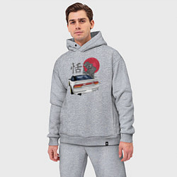 Мужской костюм оверсайз NIssan 180SX Samurai JDM, цвет: меланж — фото 2