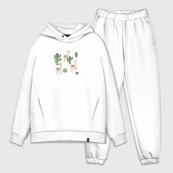 Мужской костюм оверсайз Три ламы среди кактусов гуляют