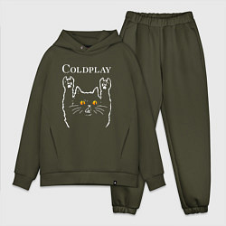 Мужской костюм оверсайз Coldplay rock cat, цвет: хаки