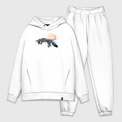 Мужской костюм оверсайз Прыгающая Лисичка, цвет: белый