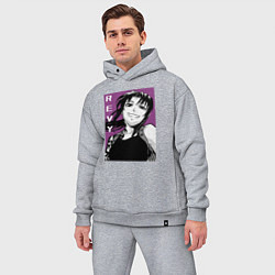 Мужской костюм оверсайз Двурукая Реви, цвет: меланж — фото 2