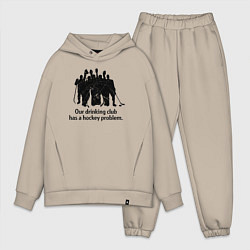 Мужской костюм оверсайз У моей пьющей команды проблемы с хоккеем