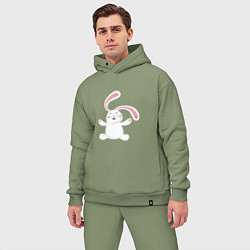 Мужской костюм оверсайз Happy Rabbit, цвет: авокадо — фото 2