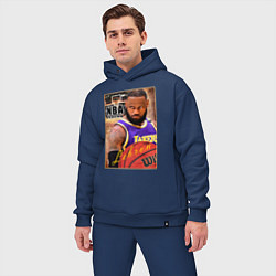 Мужской костюм оверсайз NBA легенды Леброн Джеймс, цвет: тёмно-синий — фото 2