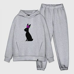 Мужской костюм оверсайз Черный кролик, цвет: меланж