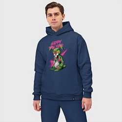 Мужской костюм оверсайз Zombie rabbit New year, цвет: тёмно-синий — фото 2