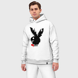 Мужской костюм оверсайз Crazy play boy logo, цвет: белый — фото 2