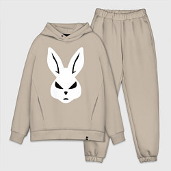 Мужской костюм оверсайз Evil bunny head, цвет: миндальный